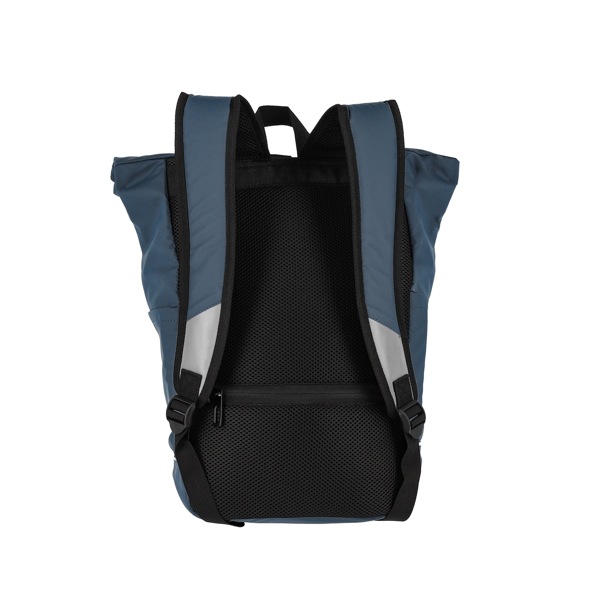Travelite Rollup Fahrrad Rucksack Kurierrucksack Daypack aus wasserfester Plane mit Reflektoren navy blau