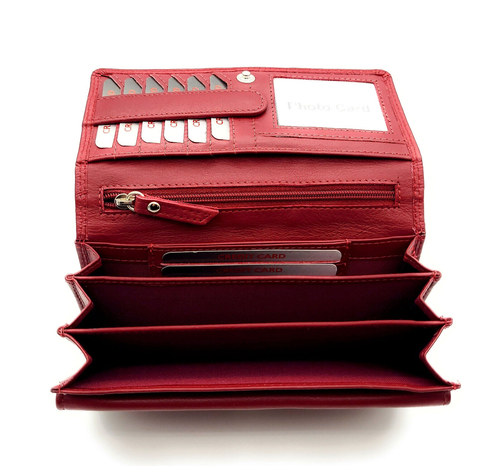 Jockey Club echt Leder Damen Geldbörse Portemonnaie mit RFID Schutz rot