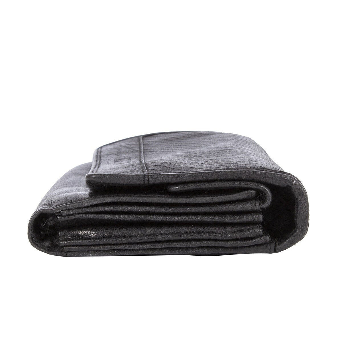 Mustang echt Leder Damen Geldbörse Portemonnaie Brasilia knautschig weich black