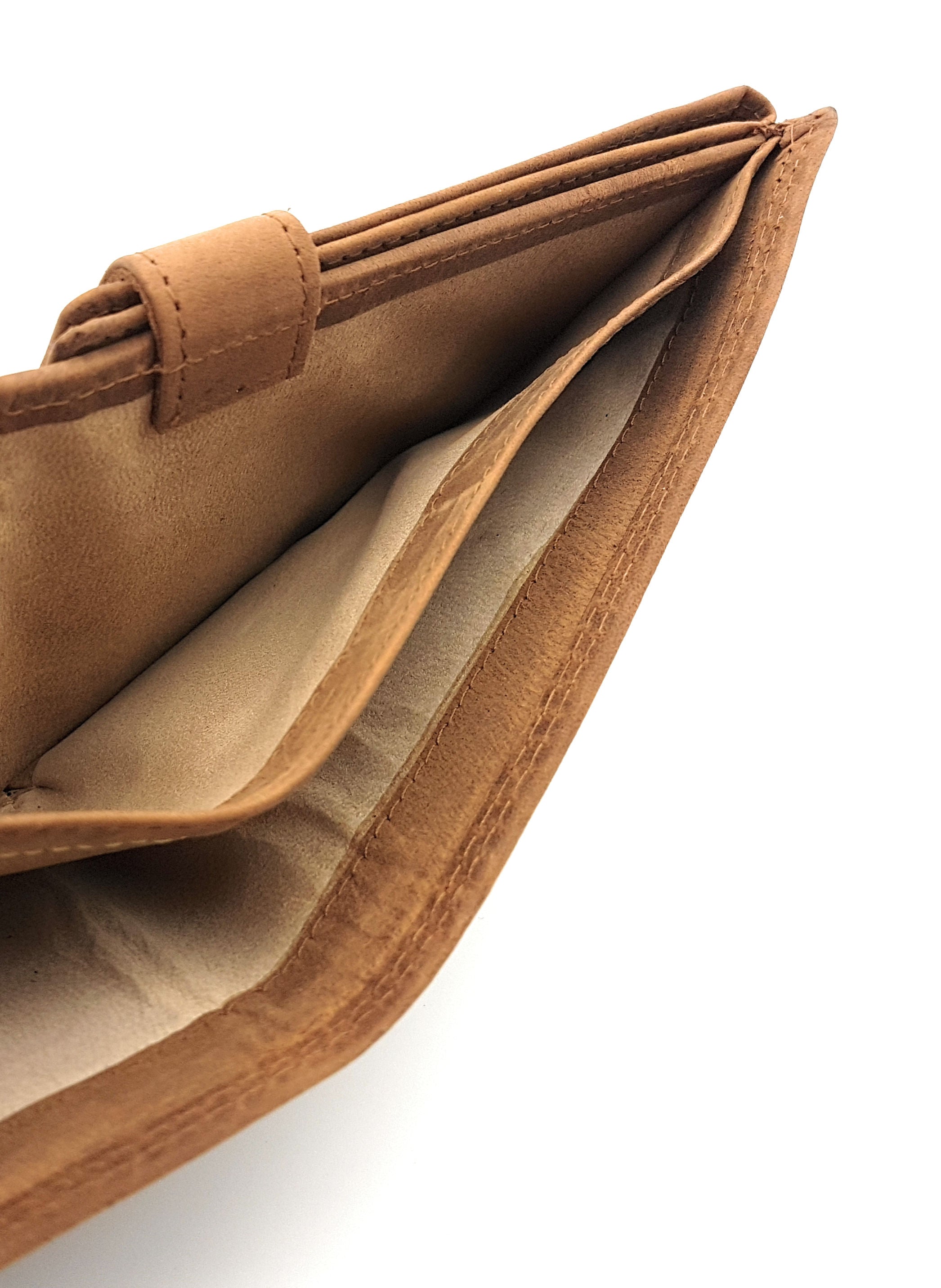 McLean echt Büffel Voll-Leder Männer Geldbörse, quer, naturbelassenes Hunterleder Portemonnaie Totenkopf Schädel Skull mit RFID NFC Schutz