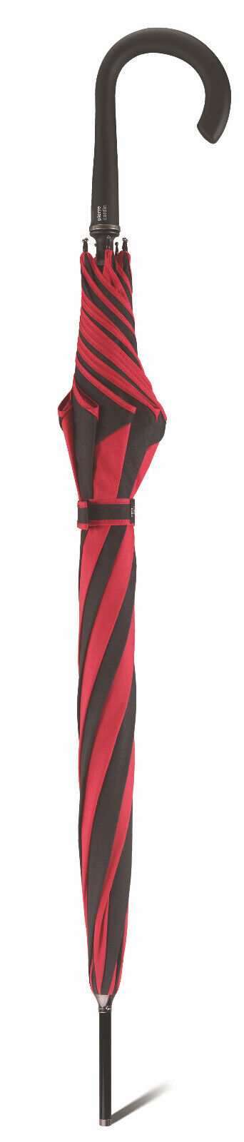 pierre cardin Regenschirm Stockschirm Automatik Sunflower Blütendach schwarz rot