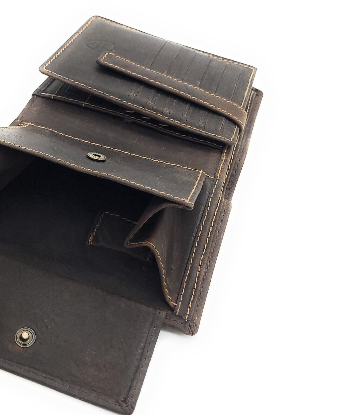 Jockey Club Echt Vollrindleder Geldbörse mit RFID-Schutz – 18 Kartenfächer, 2 Geldscheinfächer, Münzfach