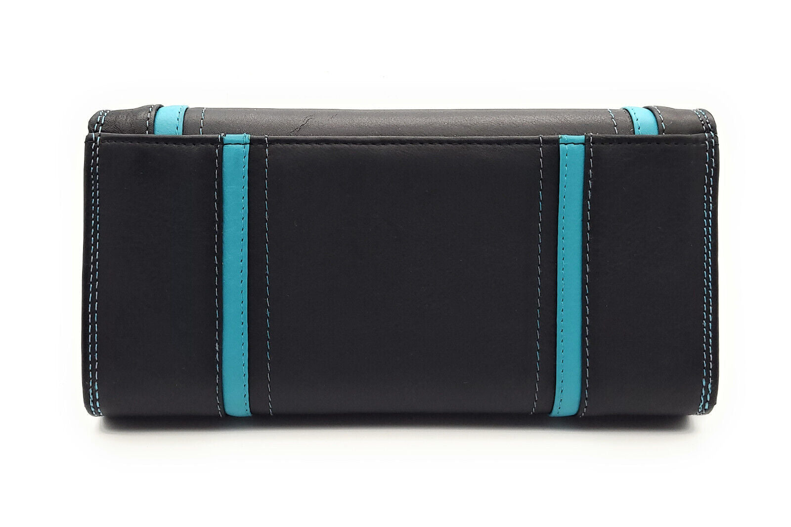 Jockey Club XL echt Leder Damen Geldbörse Portemonnaie 16 Kartenfächer mit RFID Schutz blau