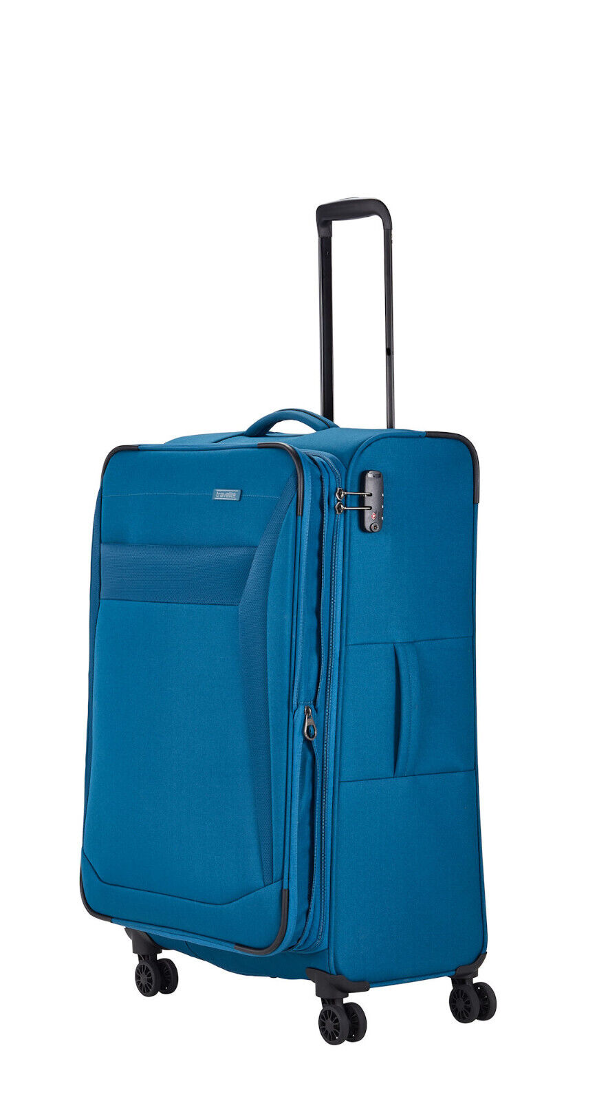 Travelite Chios Reisekoffer L Trolley Koffer 78cm 4 Rad / Rollen Dehnfalte TSA petrol