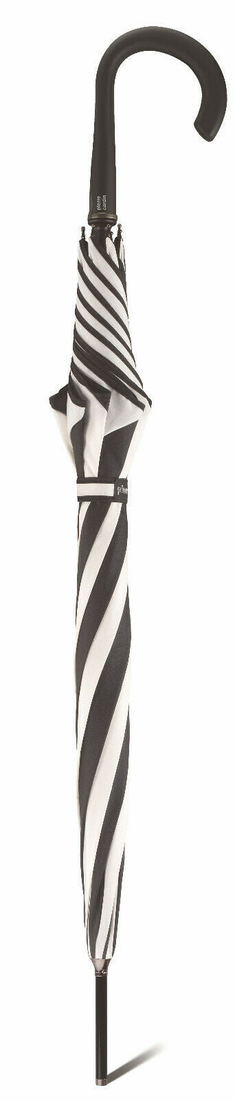 Pierre Cardin Damen Regenschirm Automatik Edition – Blütendach Schwarz-Weiß Sunflower