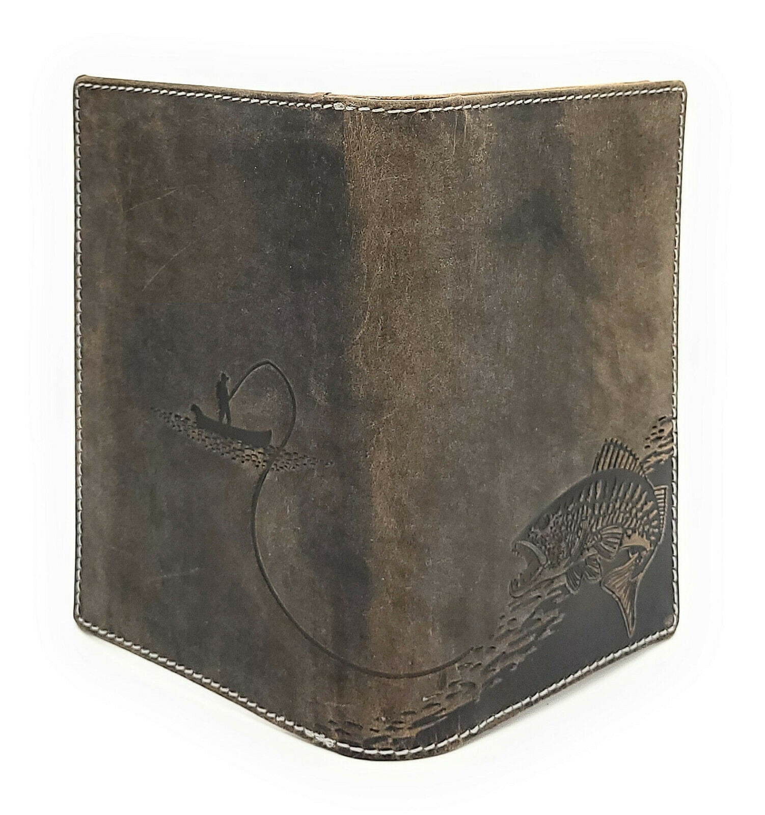 Jockey Club echt Leder Passhülle Etui Mappe für Jagdschein Angelschein Impfausweis Zander