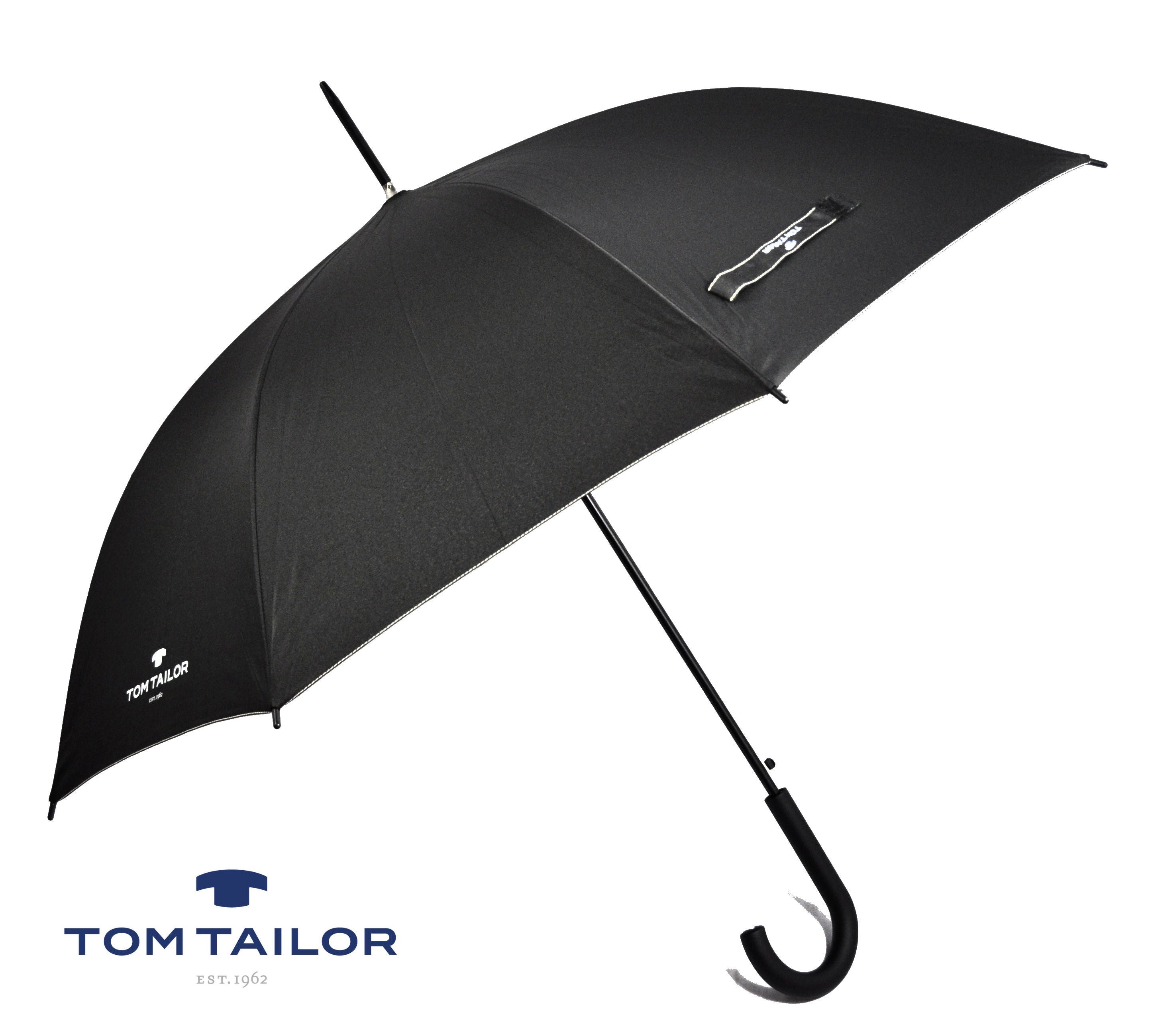 Tom Tailor Regenschirm Stockschirm Schirm Lady Long Automatik schwarz