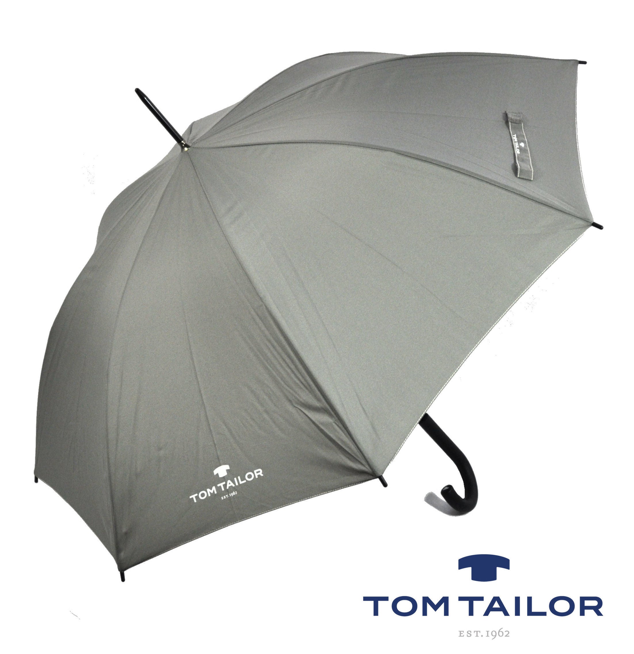 Tom Tailor Regenschirm Stockschirm Schirm Lady Long Automatik grau