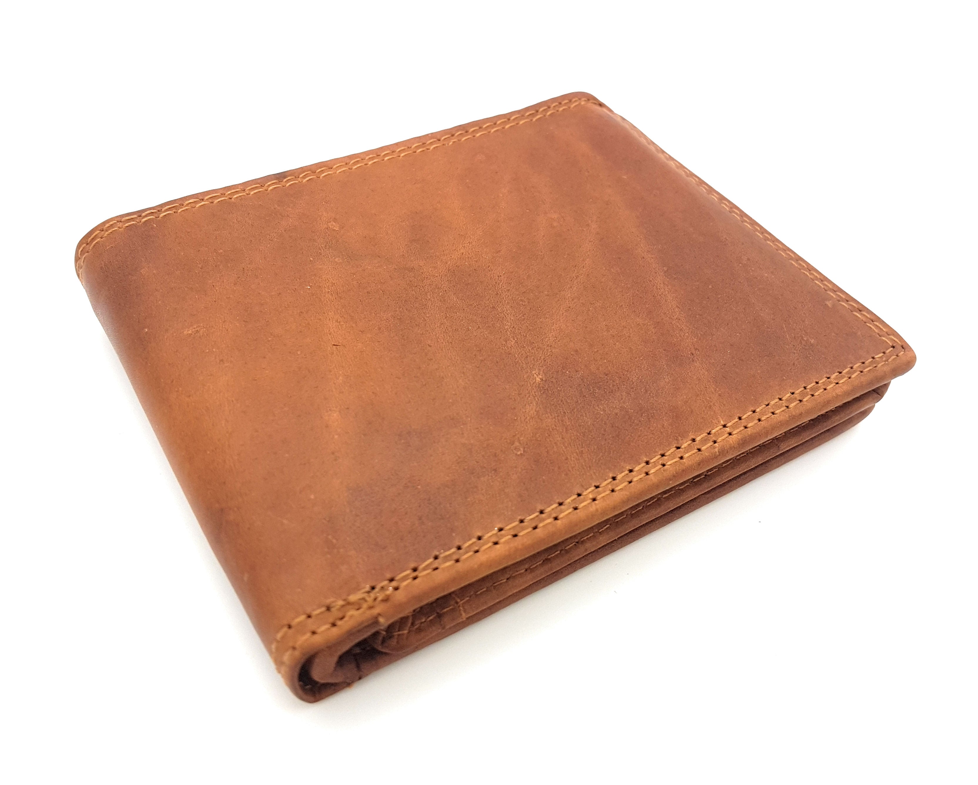 McLean echt Büffel Voll-Leder Geldbörse Portemonnaie Geldbeutel mit RFID NFC Schutz antik braun