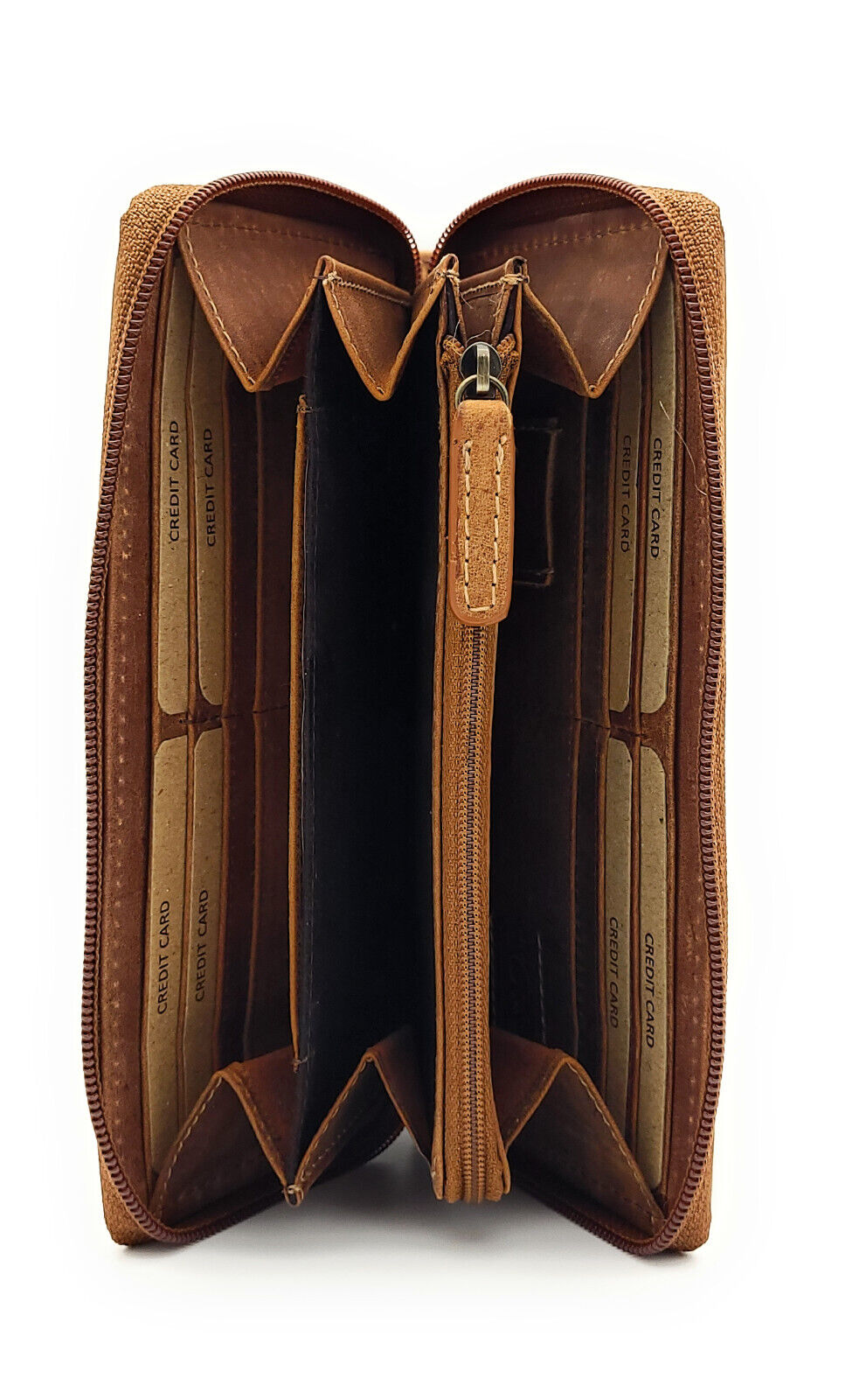 Jockey Club echt Leder Damen Reißverschluss Geldbörse lang mit RFID Schutz