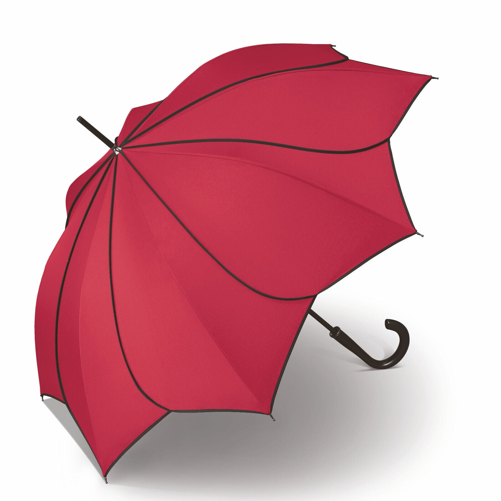 pierre cardin Regenschirm Stockschirm Automatik Sunflower Blütendach rot