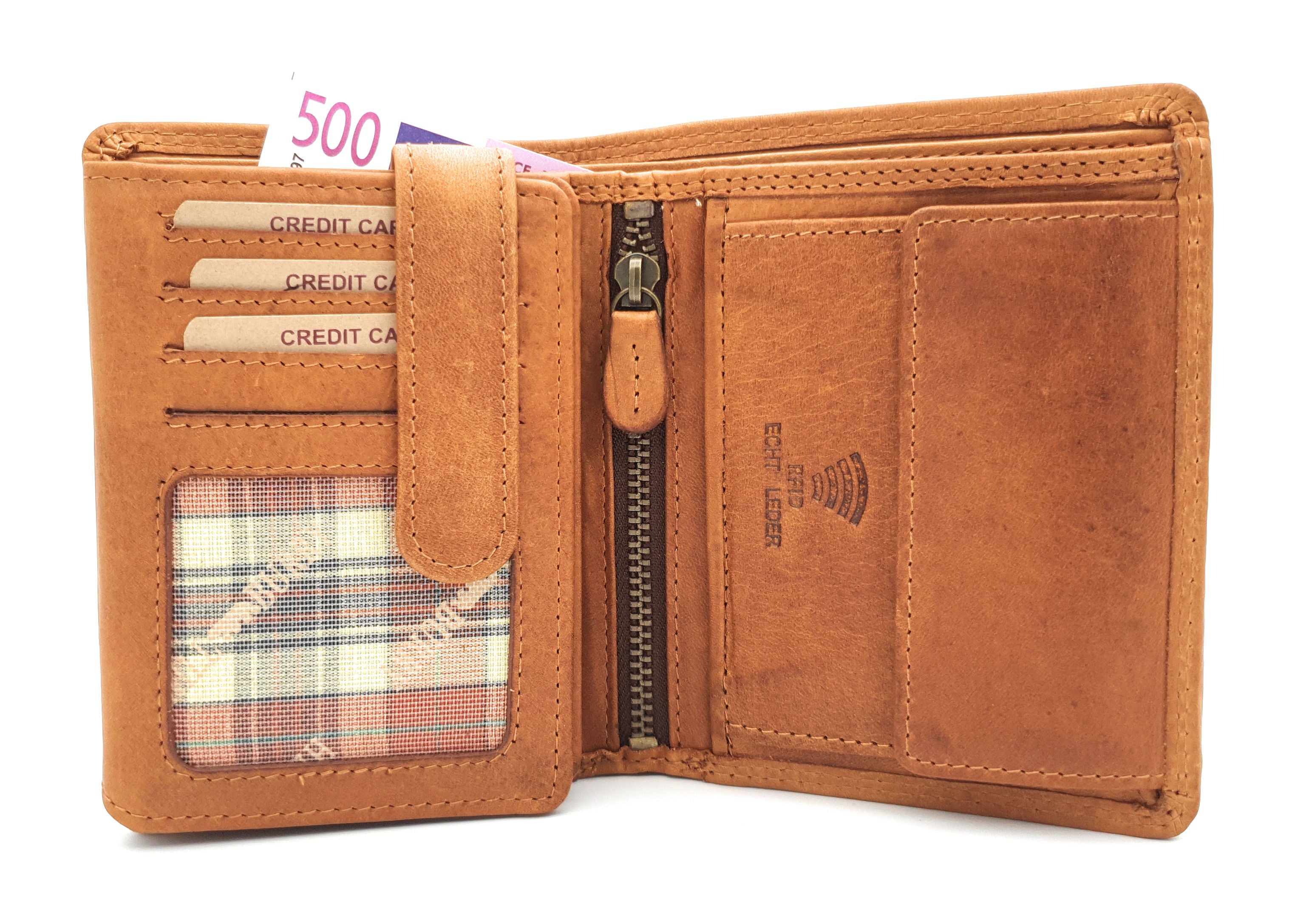 Hill Burry echt Leder Portemonnaie Geldbörse Geldbeutel Schädel Skull Totenkopf mit RFID Schutz