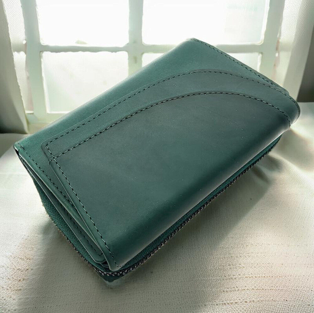 Jockey Club echt Leder Damen Geldbörse Portemonnaie Geldbeutel mit RFID Schutz petrol