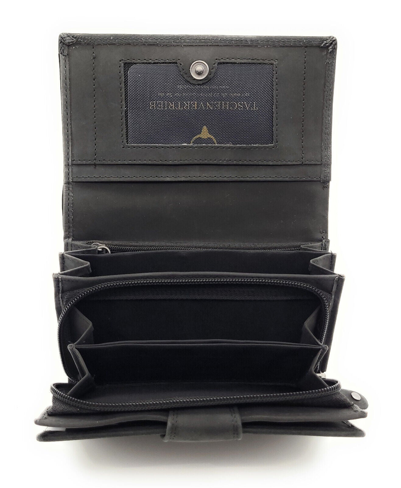 Mustang echt Leder Damen Geldbörse Portemonnaie Tampa 12 Kartenfächer mit RFID Schutz schwarz