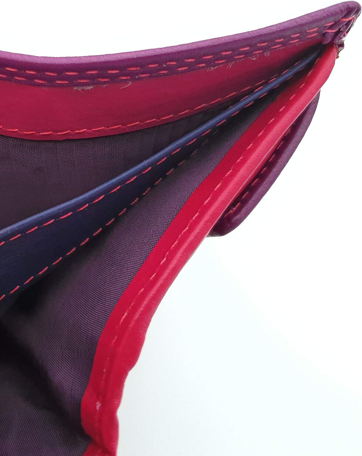 Jockey Club echt Leder Mini Damen Geldbörse Portemonnaie Rio bunt / beere