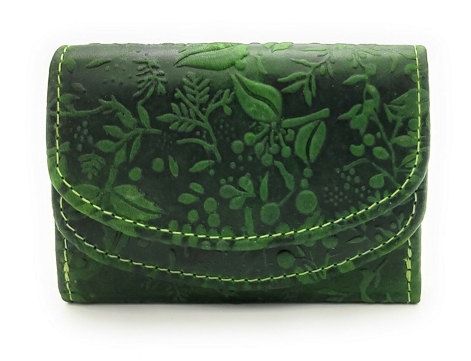 Hill Burry kleine echt Leder Damen Geldbörse Portemonnaie mit RFID NFC Schutz grün