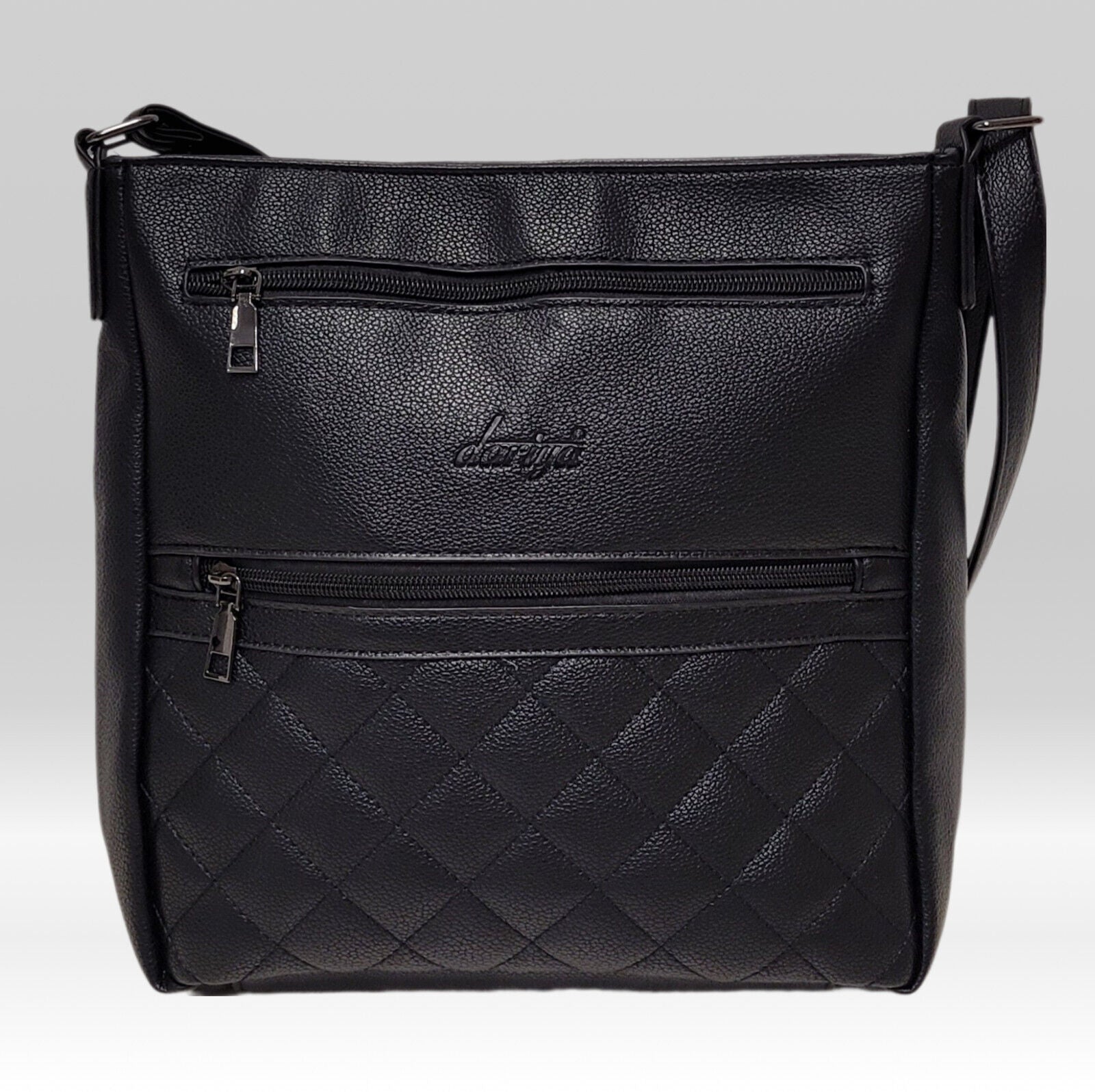 dariya® Damen Handtasche Umhängetasche Steppmuster schwarz