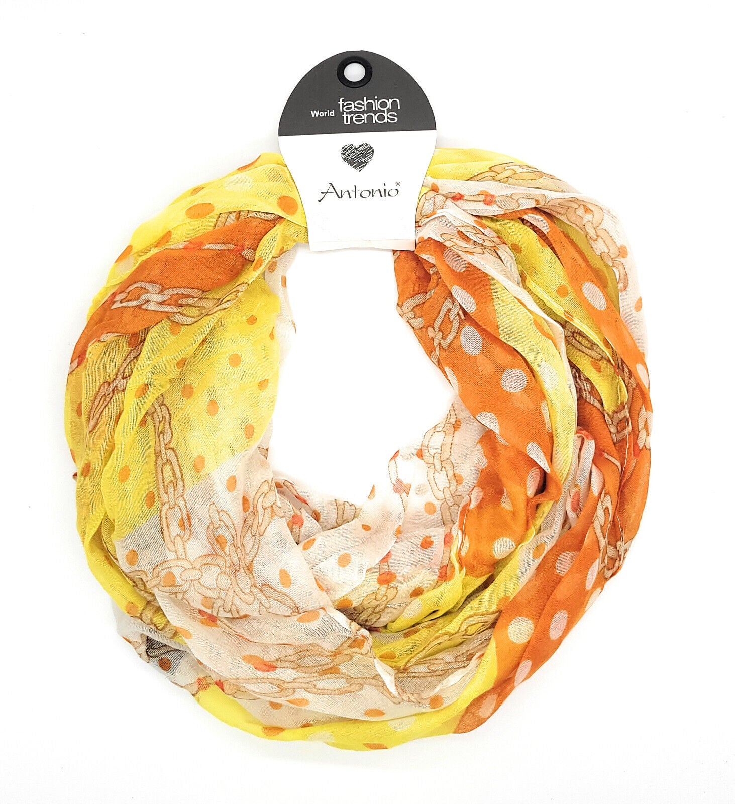 leichter Damen Sommerschal Schal Punkte und Ketten 180x80cm