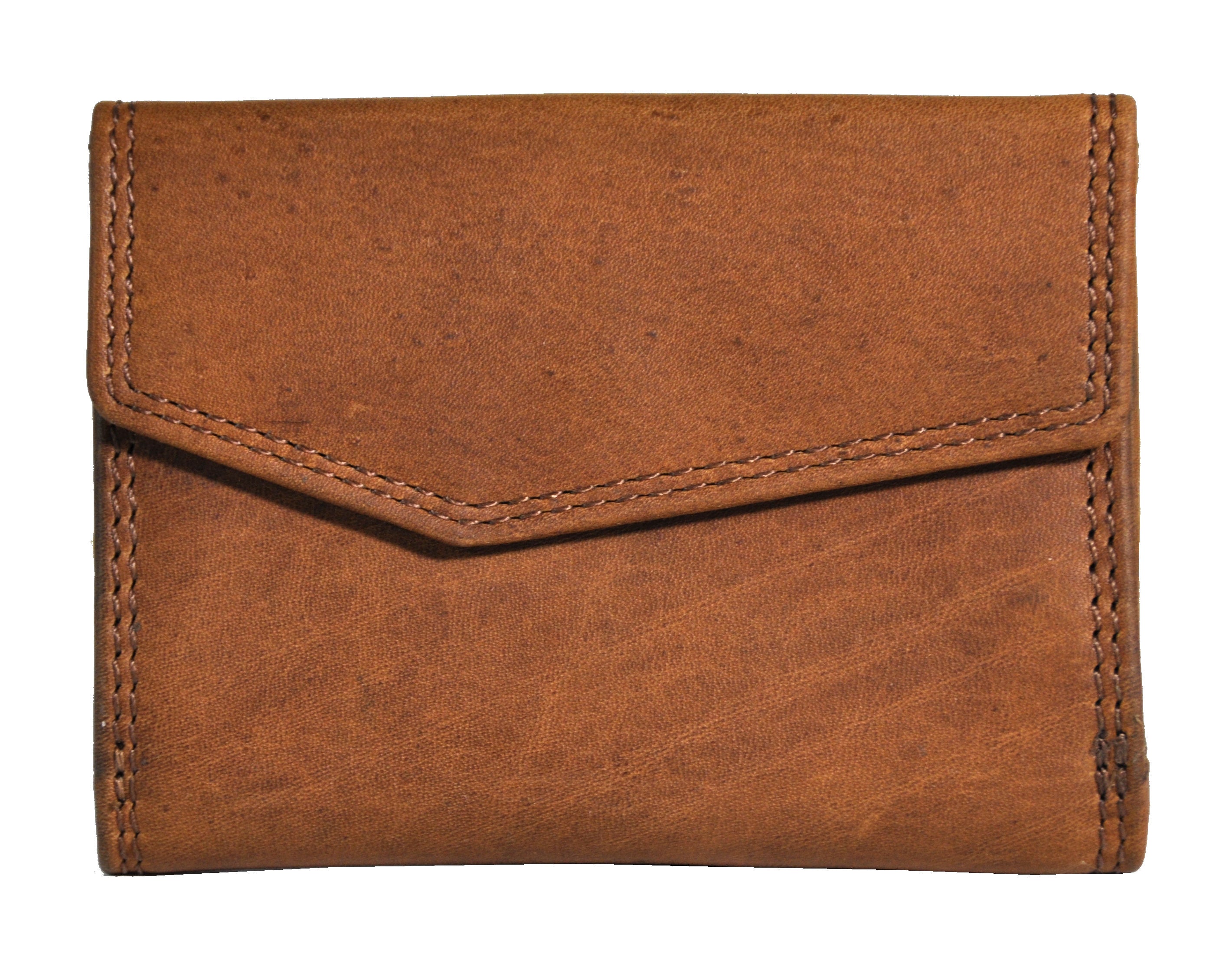 Jockey Club kleine kompakte echt Leder Geldbörse Wendebörse mit RFID Schutz cognac braun