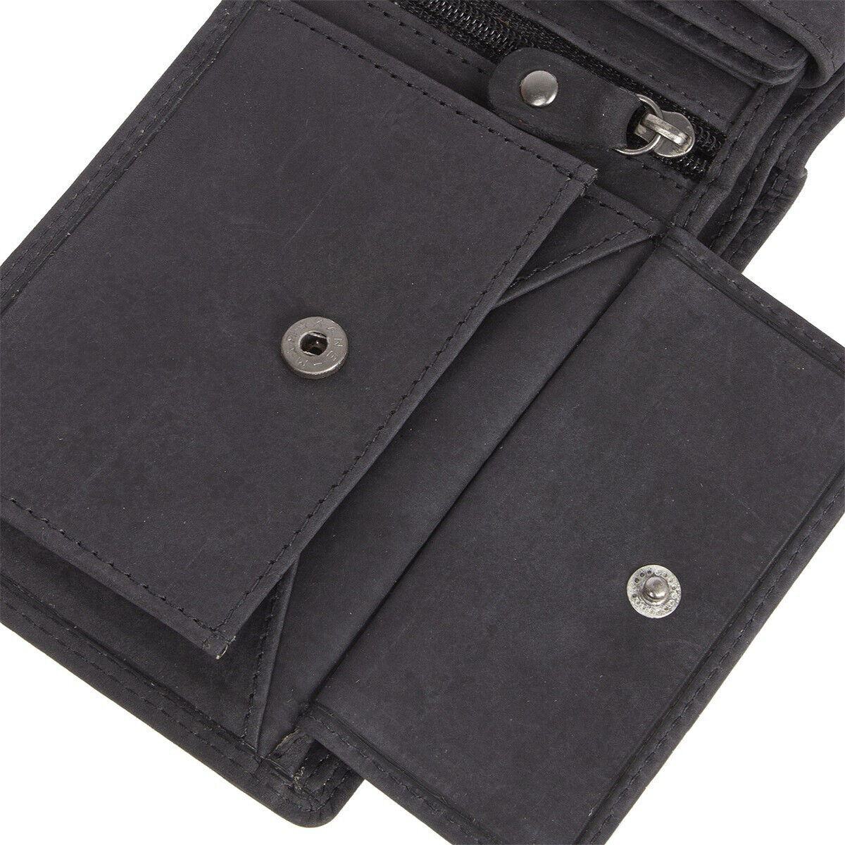 Mustang echt Leder Herren Geldbörse Portemonnaie mit RFID Schutz schwarz