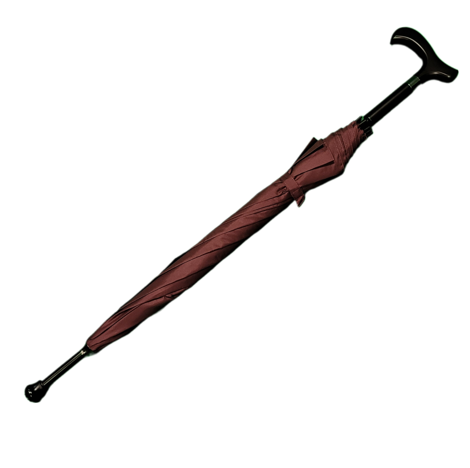 Regenschirm Stützschirm Gehhilfe Gehstock Fritzgriff Gummipuffer uni bordeaux