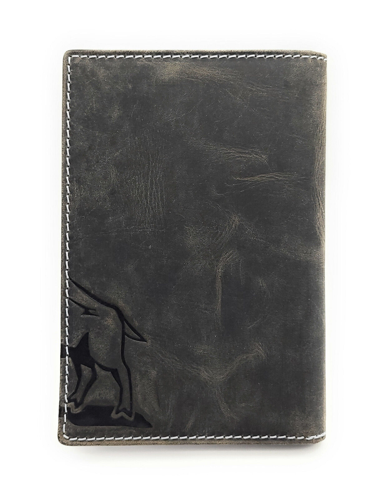 Jockey Club echt Leder Passhülle Etui Hülle Dokumenten Mappe Wildsau Wildschwein duo grau