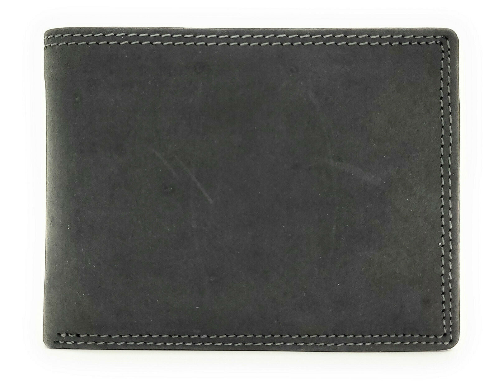 Jockey Club Basic echt Büffel Voll-Leder Geldbörse Portemonnaie Geldbeutel mit RFID NFC Schutz schwarz