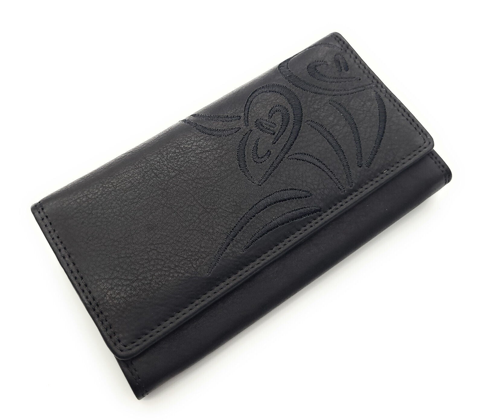 Jockey Club echt Leder Damen Geldbörse Portemonnaie mit RFID Schutz Calla black