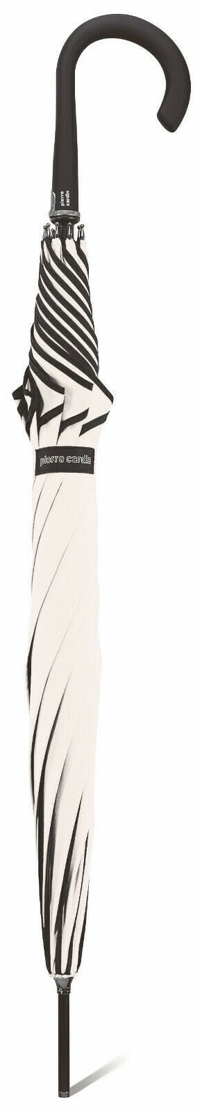 Pierre Cardin Damen Regenschirm Automatik Hochzeit – Blütendach Schwarz-Weiß Sunflower