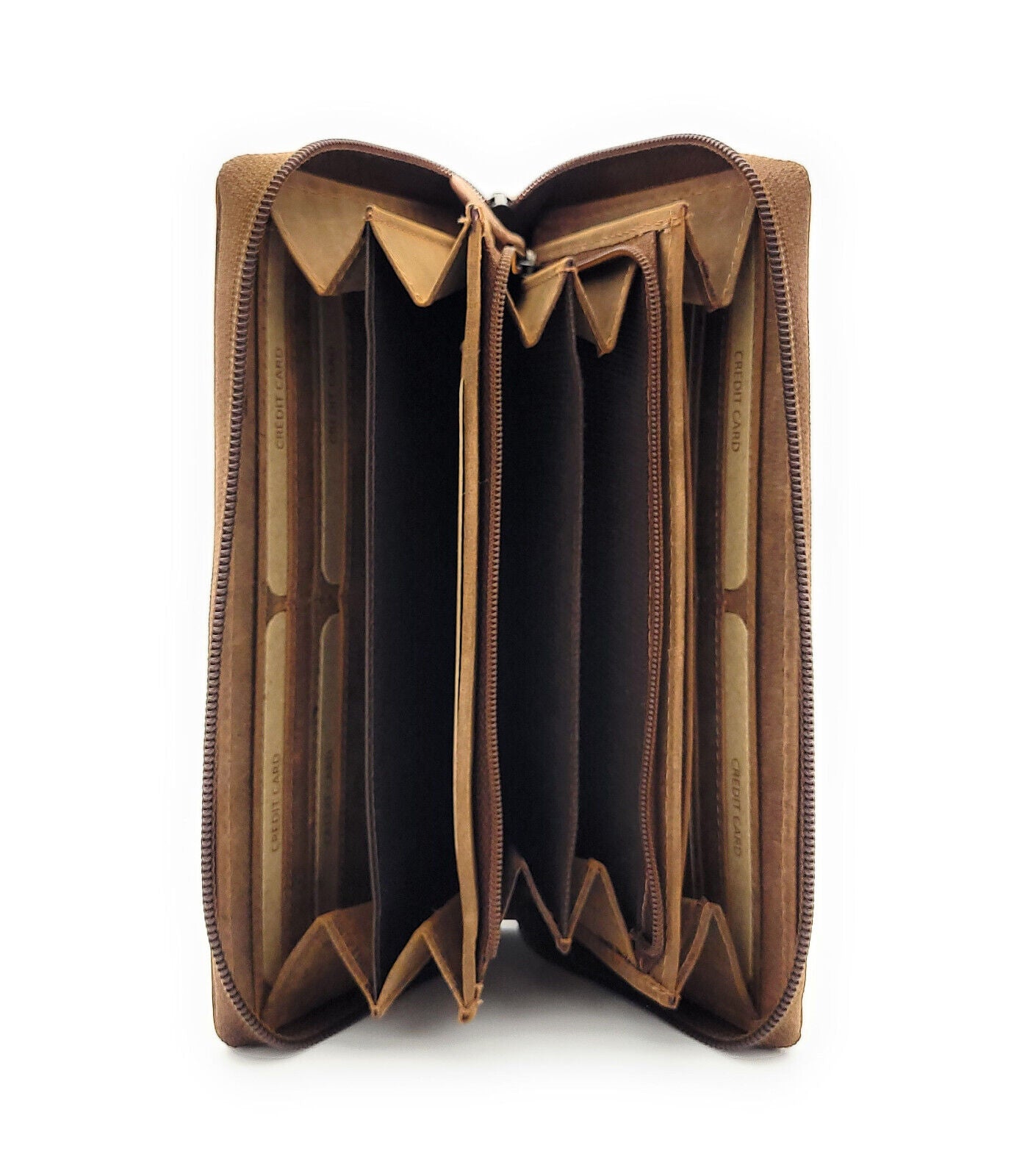 Jockey Club echt Leder Damen Reißverschluss Geldbörse lang mit RFID Schutz