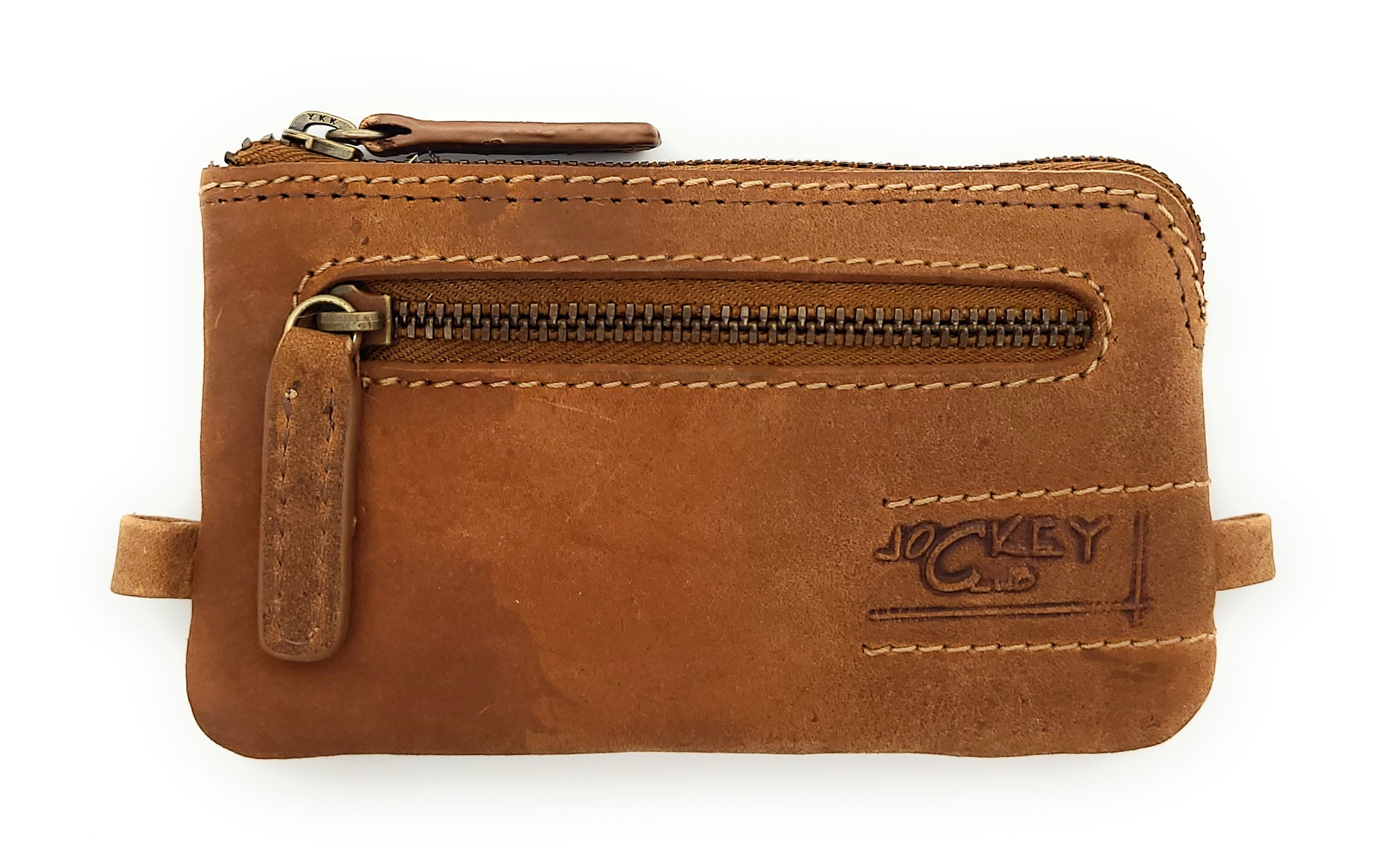 Jockey Club Schlüssel-Etui Mappe Schlüsseltasche Voll-Rind-Leder cognac braun