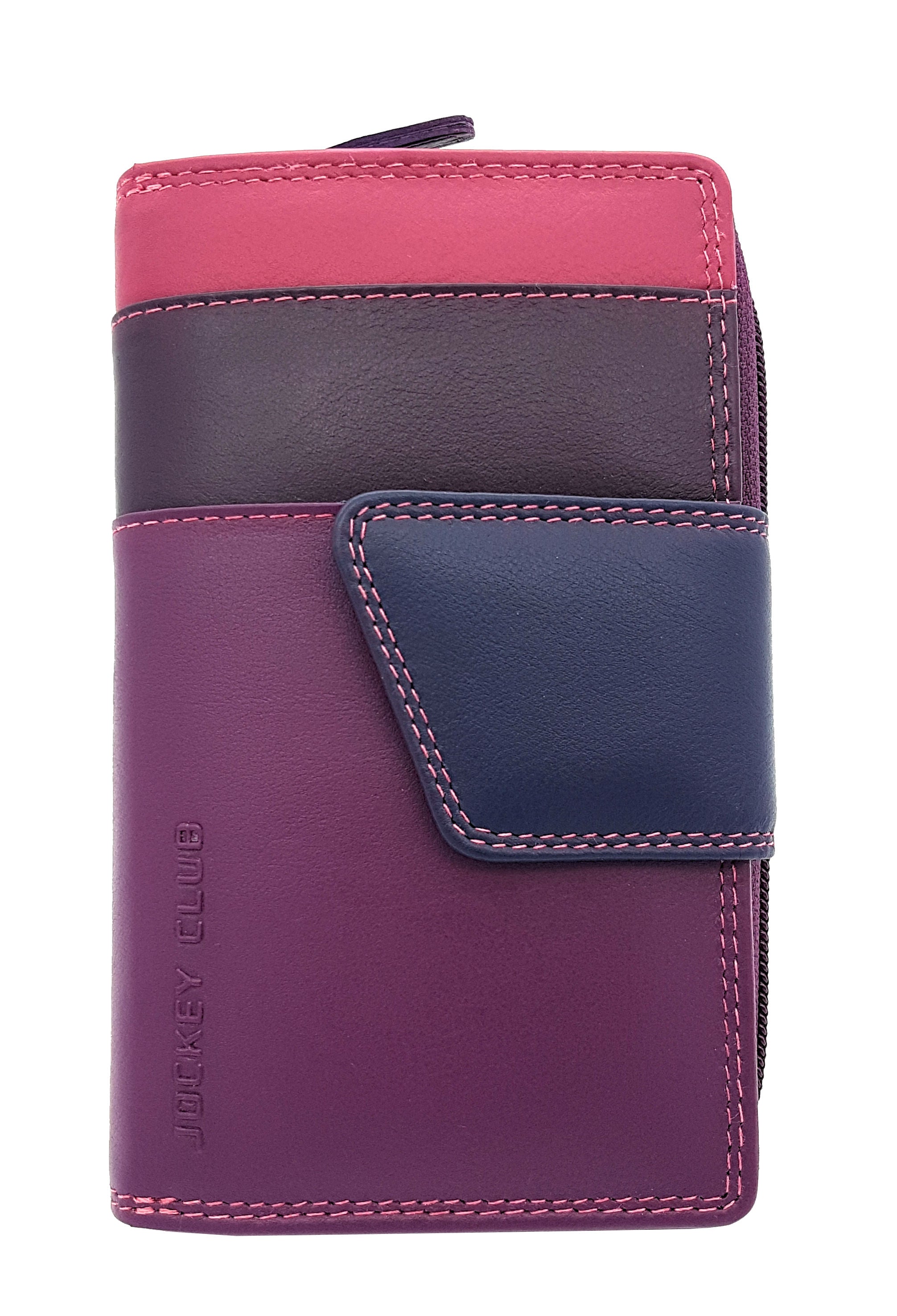 Jockey Club Leder Damen Geldbörse Portemonnaie feines Kalbsnappaleder Rio mit RFID Schutz beere