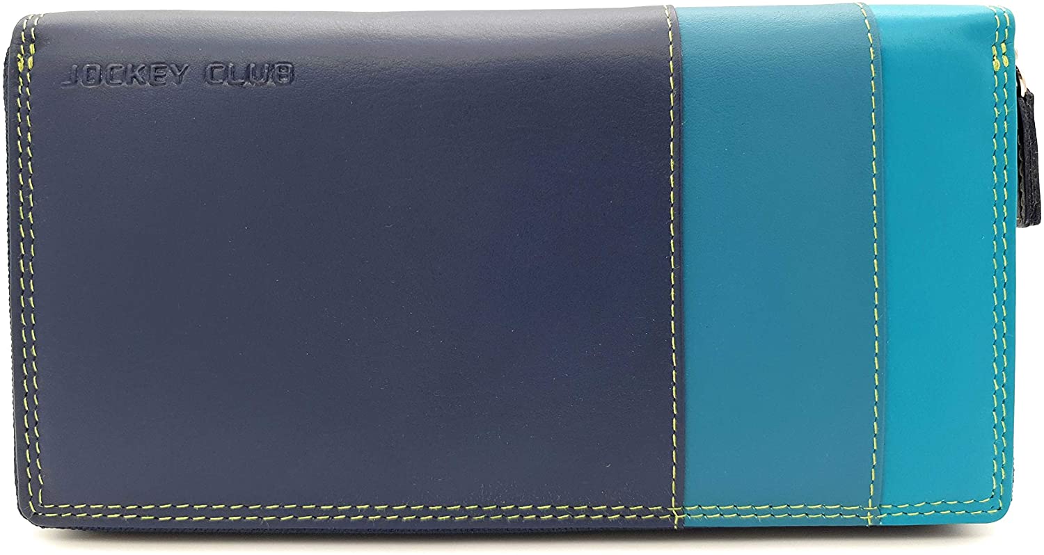 Jockey Club echt Leder Damen Geldbörse Portemonnaie Geldbeutel Rio mit RFID Schutz dunkelblau