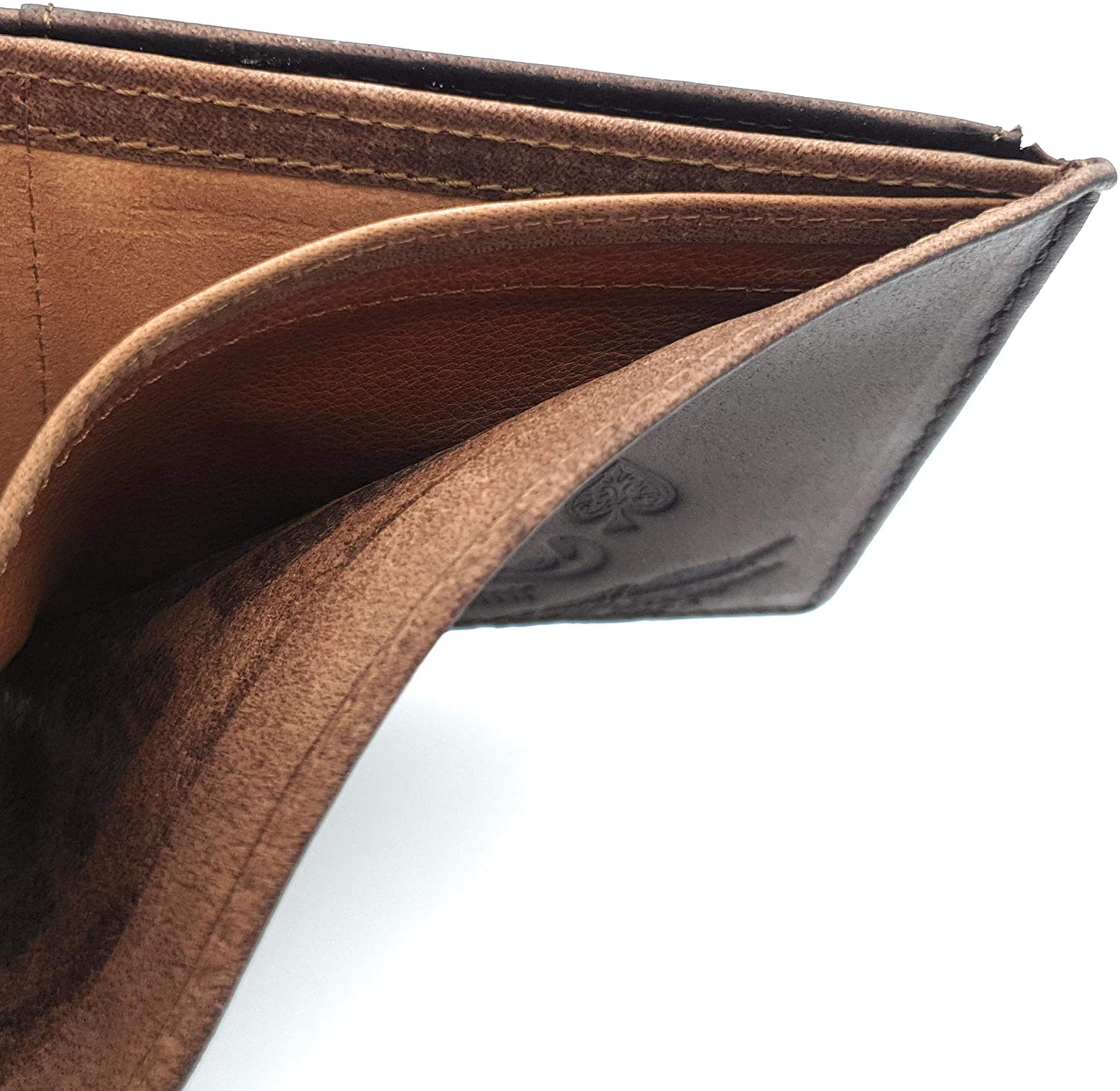 Jockey Club echt Leder Geldbörse Geldbeutel Portemonnaie Rough & Tough mit RFID Schutz braun