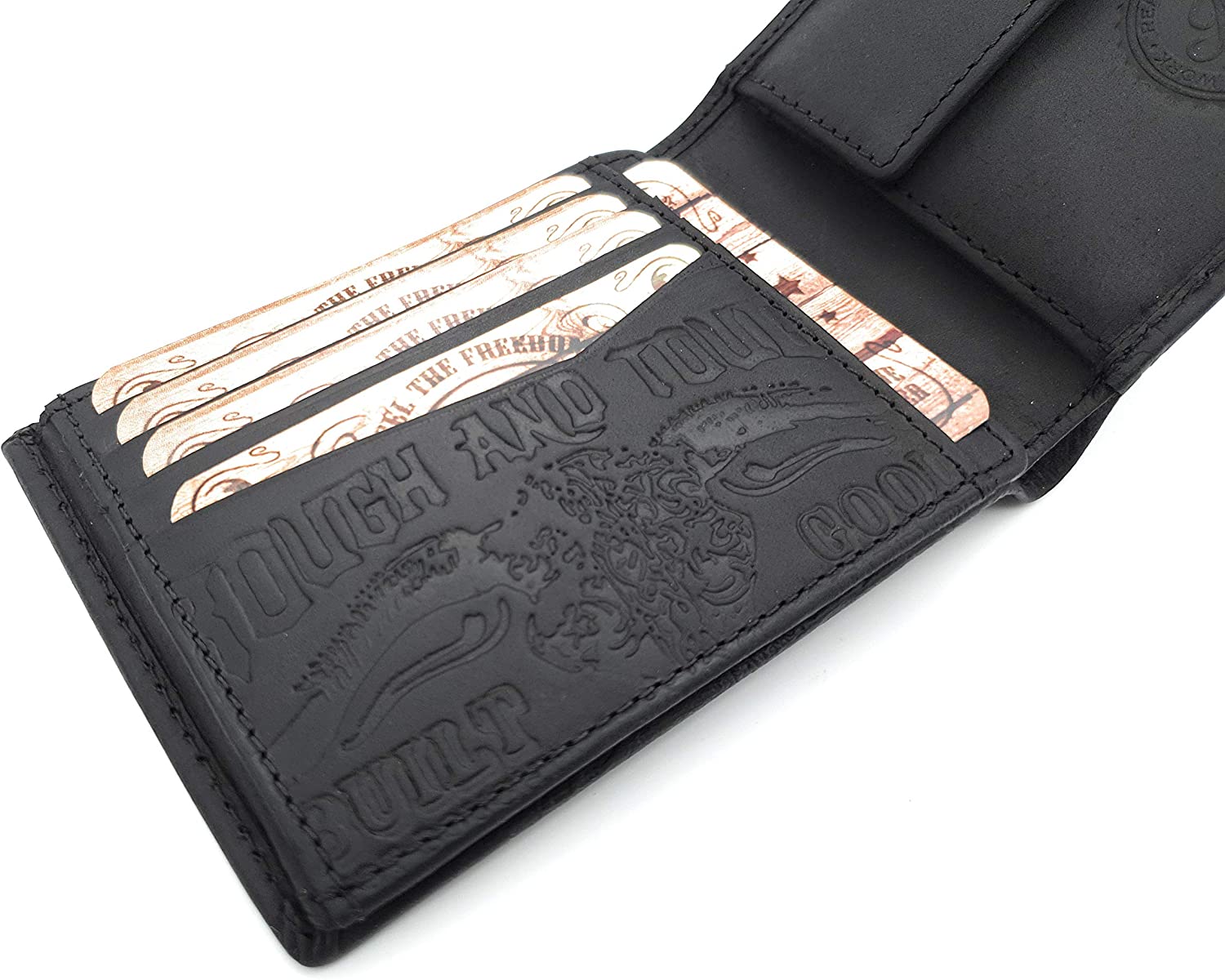 Jockey Club echt Leder Geldbörse Geldbeutel Portemonnaie Rough & Tough mit RFID Schutz black