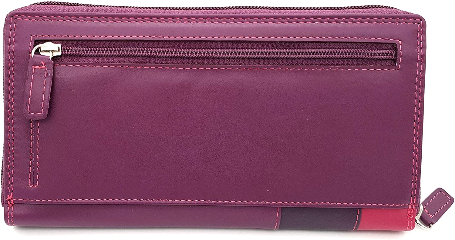 Jockey Club echt Leder Damen Geldbörse Portemonnaie Geldbeutel Rio mit RFID Schutz beere