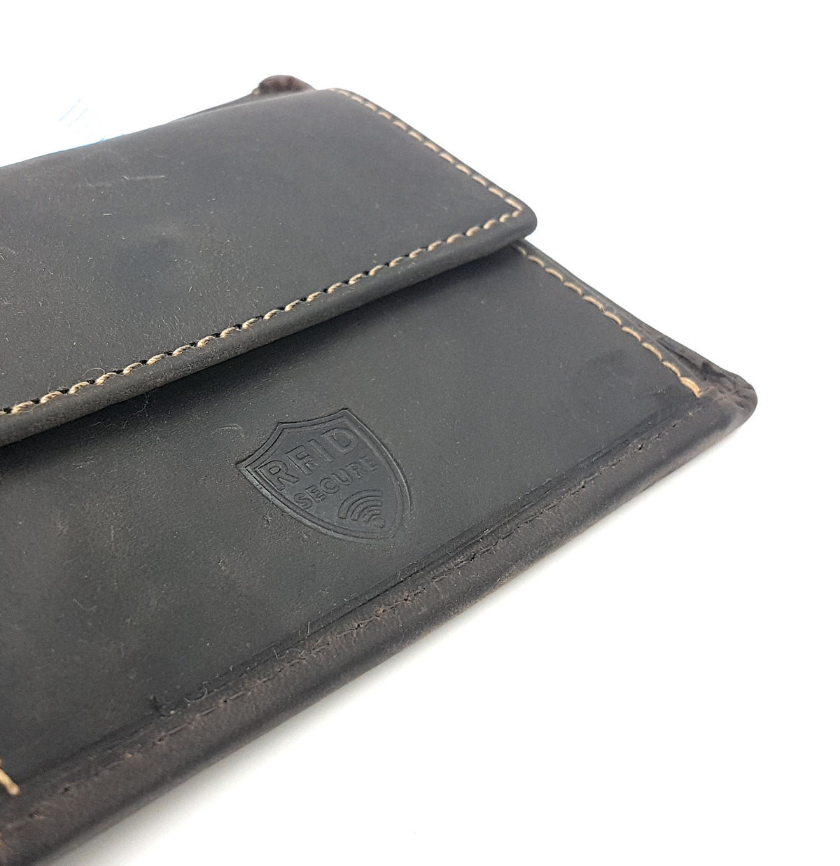 Jockey Club Herren Geldbörse aus echtem Leder mit RFID Schutz – Vintage Portemonnaie aus Vollrind-Hunterleder dunkelbraun mit 7 Kartenfächern "Toro"