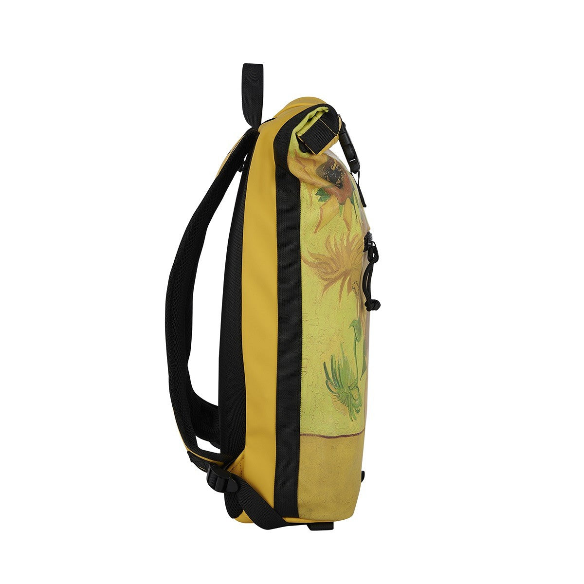 New Rebels New York Sonnenblumen Rucksack – Rolltop, wasserabweisend, 15" Laptopfach