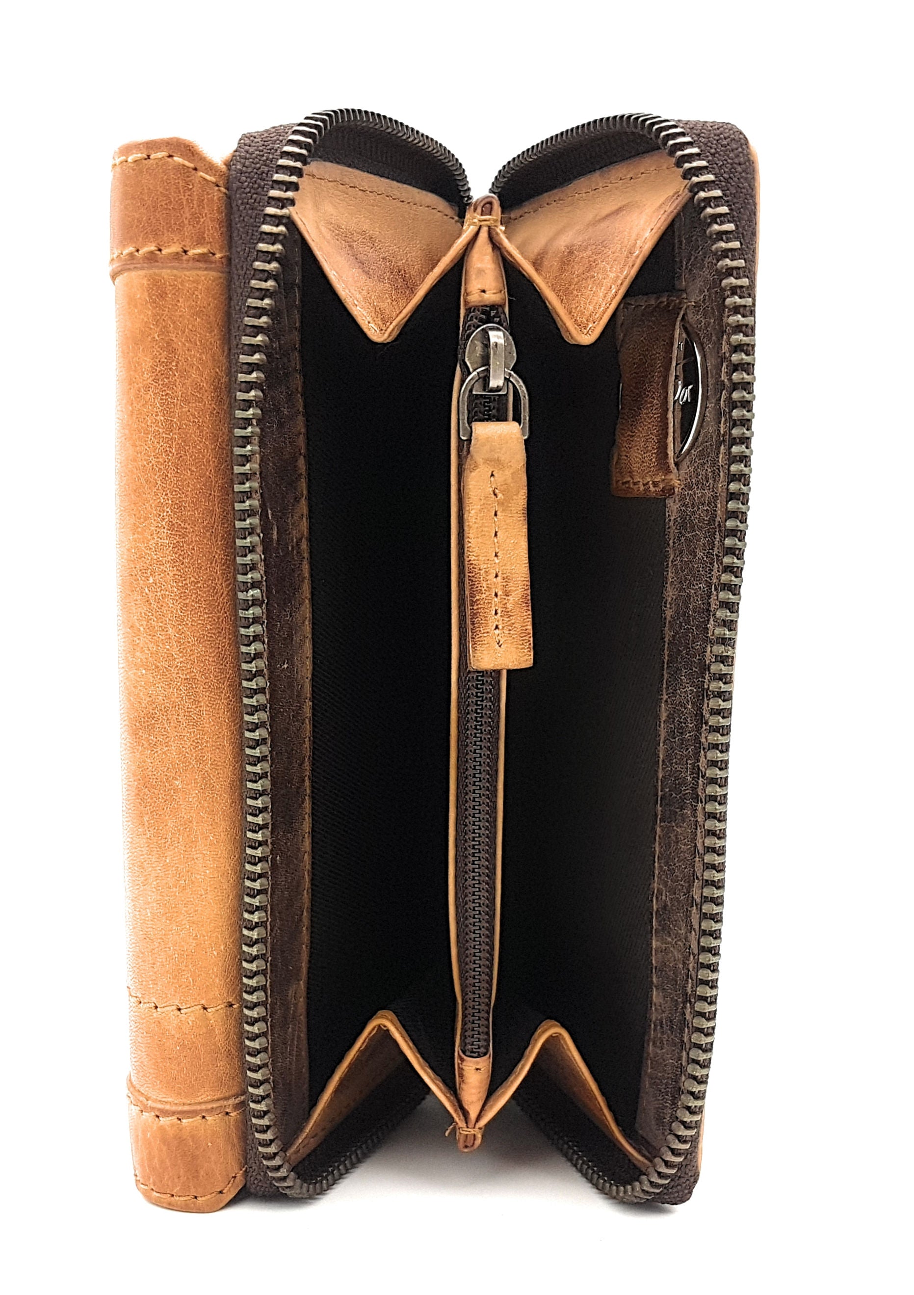 Jockey Club echt Leder Damen Geldbörse Portemonnaie Geldbeutel Line Up mit RFID Schutz cognac braun