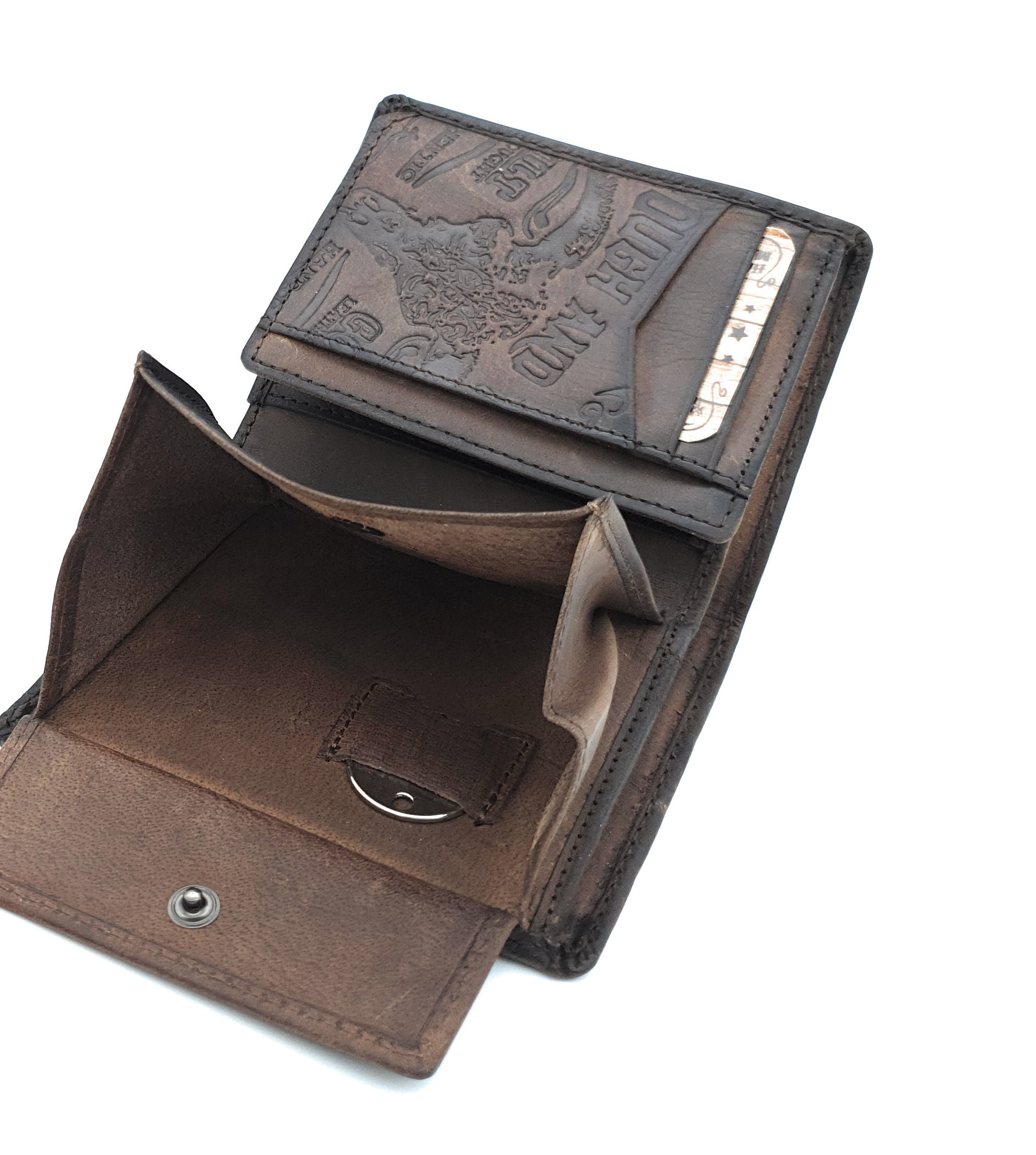 Jockey Club echt Leder Geldbörse Geldbeutel Portemonnaie Rough & Tough mit RFID Schutz braun