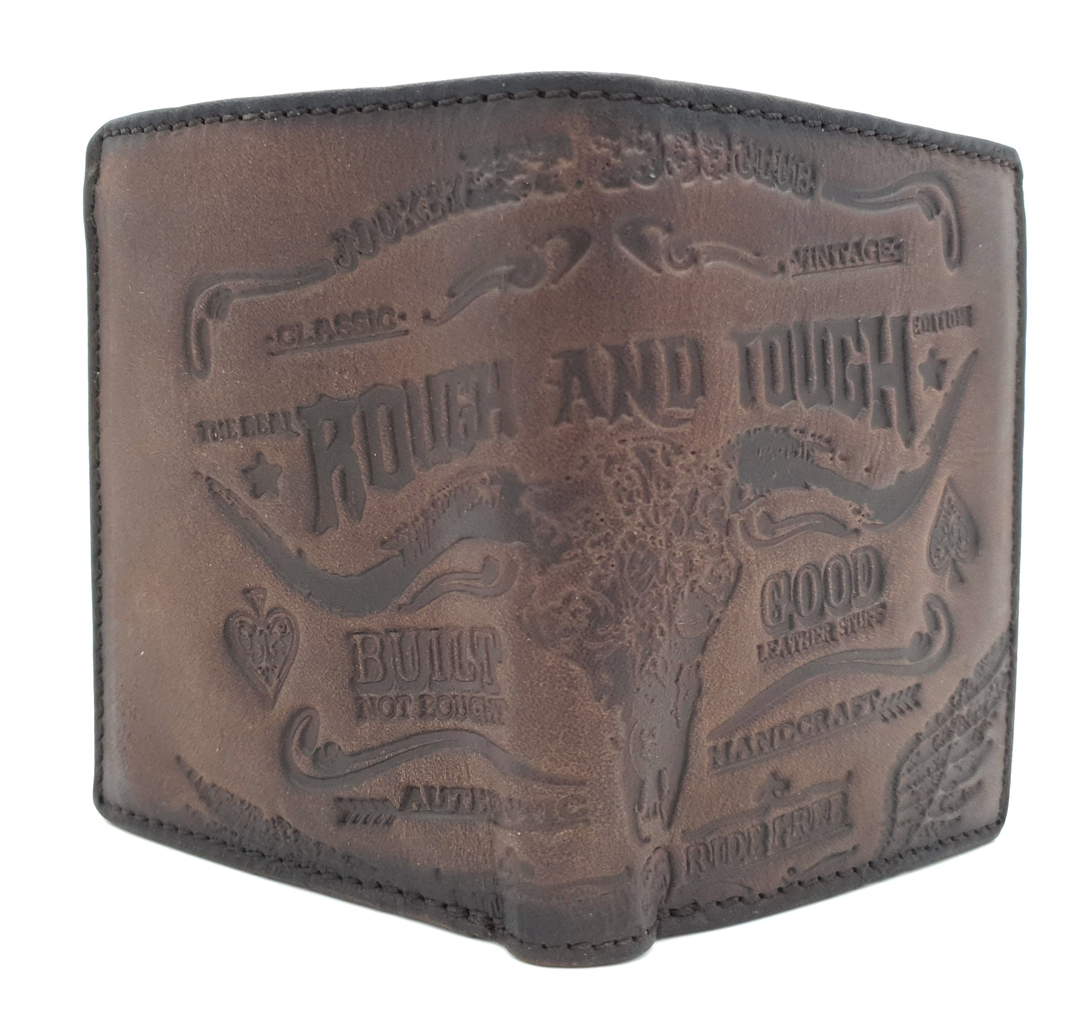 Jockey Club echt Leder Geldbörse Geldbeutel Portemonnaie Rough & Tough mit RFID Schutz braun