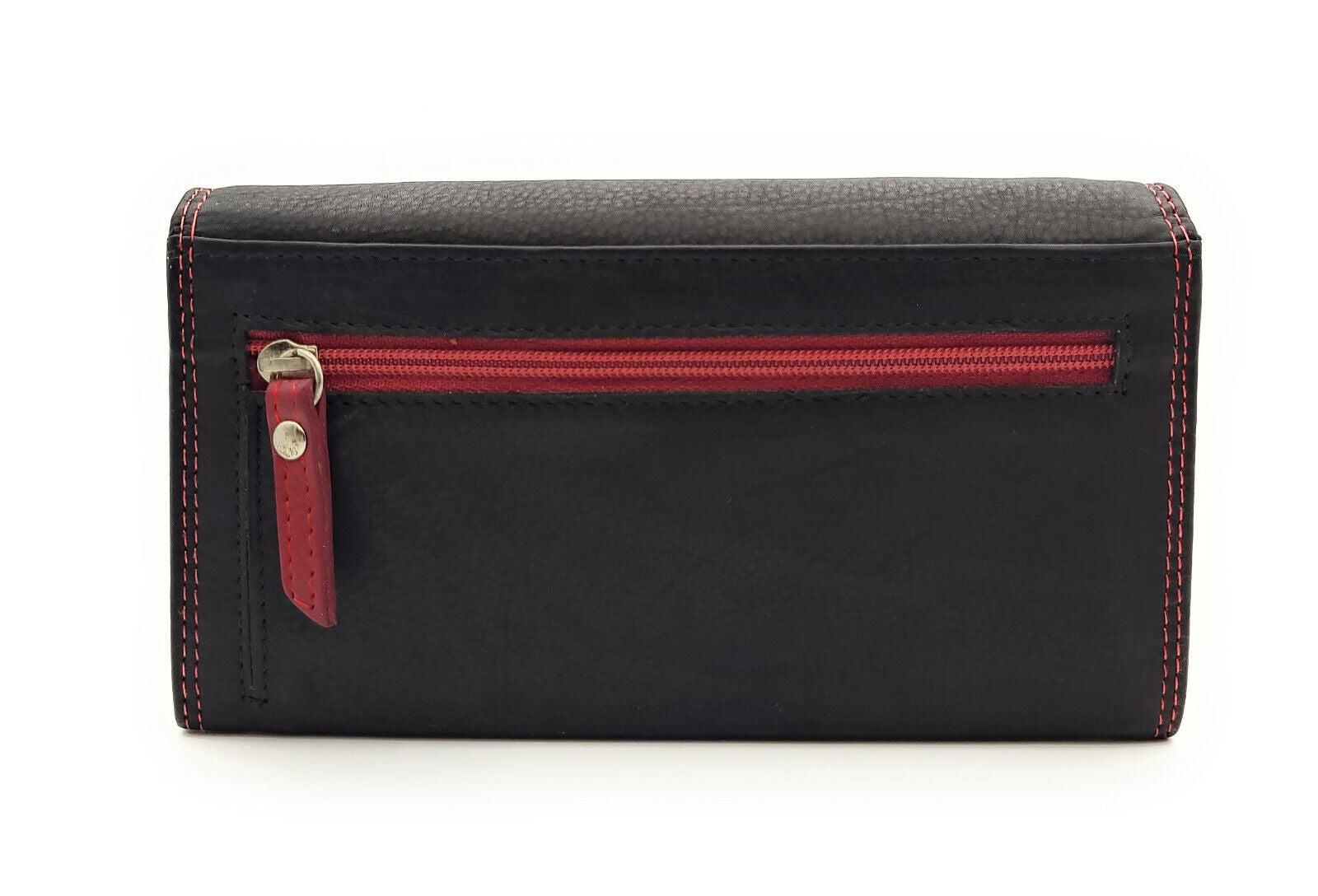 Jockey Club echt Leder Damen Geldbörse Portemonnaie mit RFID Schutz bicolor schwarz rot