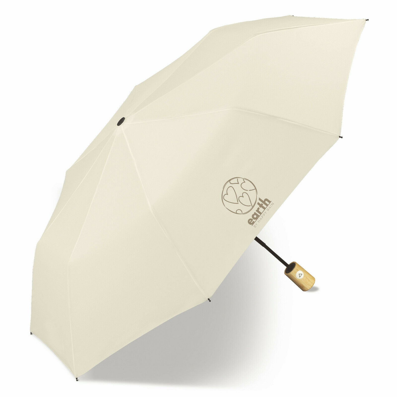 happy rain Earth Taschenschirm mit Automatik | recyceltes Polyester & Bambusgriff