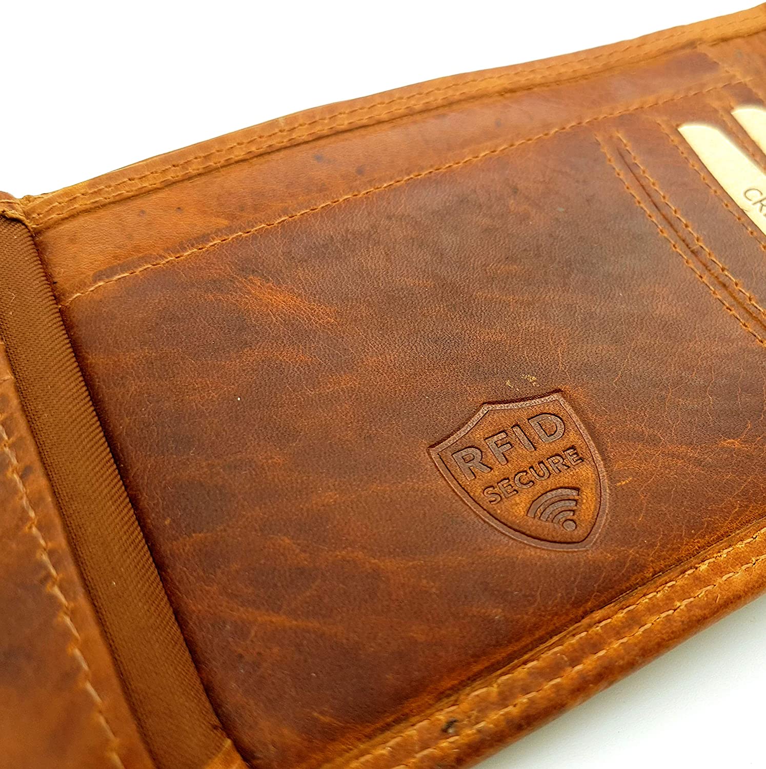 Jockey Club echt Leder Geldbörse Portemonnaie Münzbörse weiches Sauvage-Leder mit RFID RFID