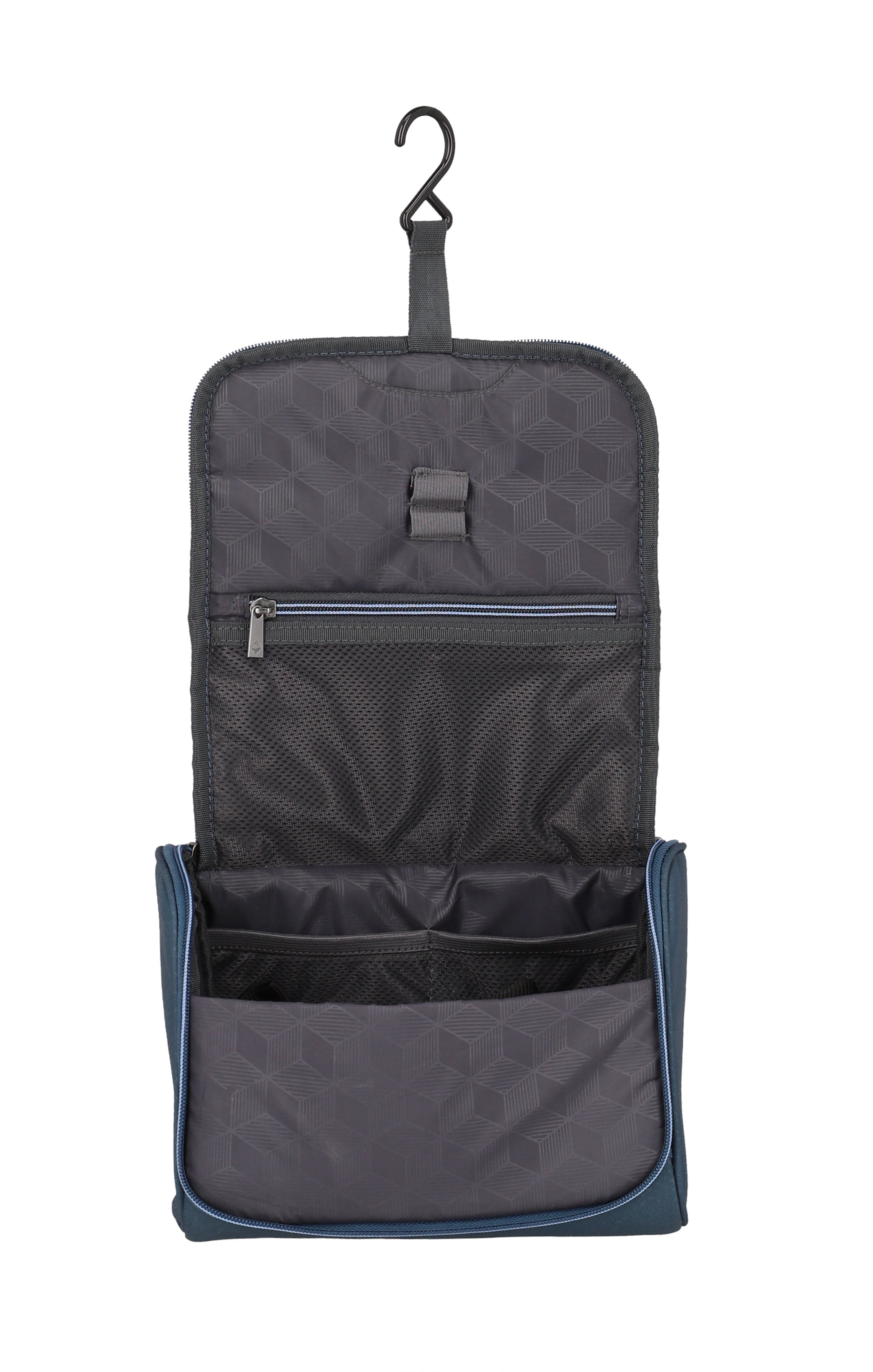 Travelite Skaii Kulturtasche Kulturbeutel zum Hängen aus recyceltem Polyester Farbe Panoramablau