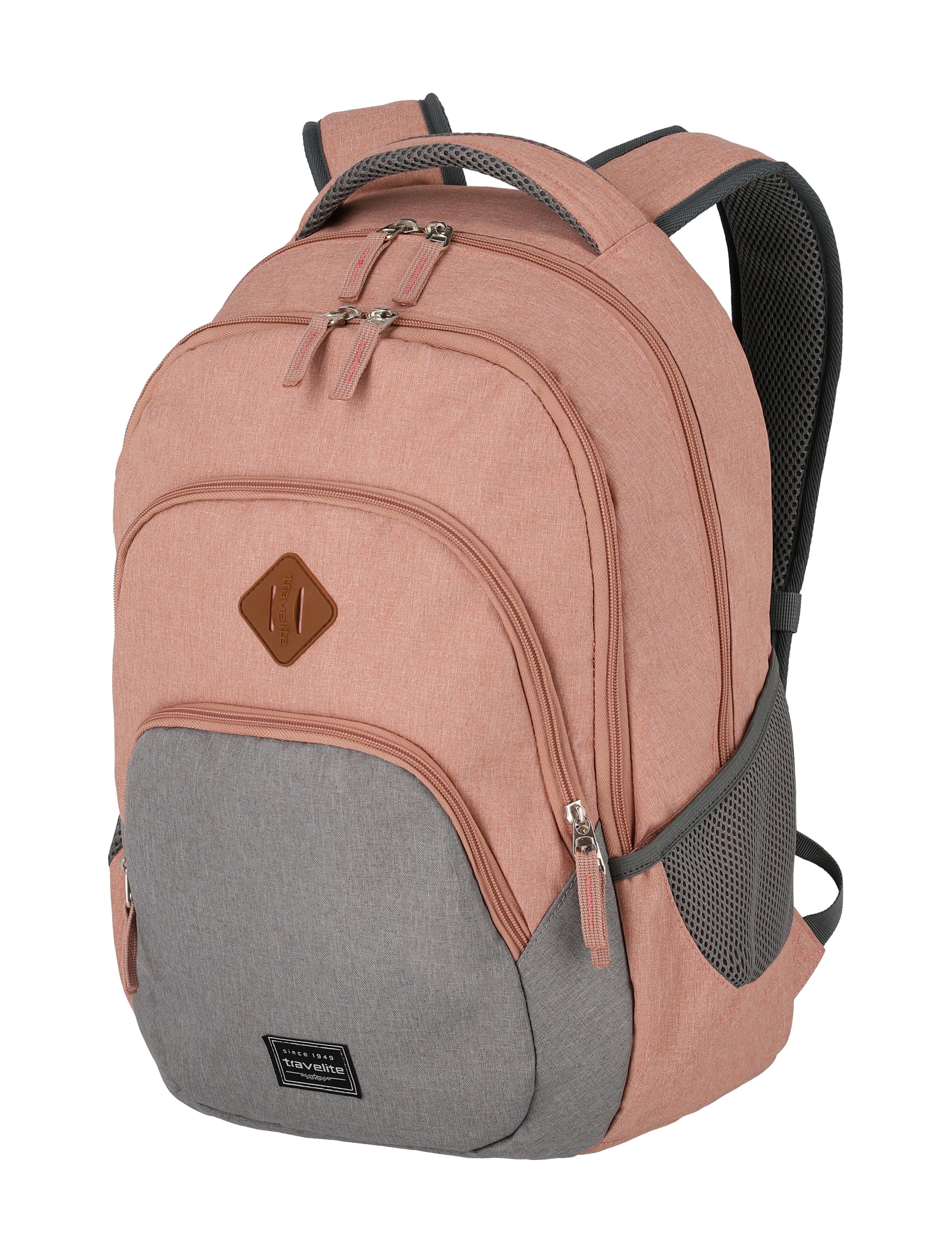Travelite Freizeit Reise Rucksack Daypack Notebookfach Bordgepäck rosa grau