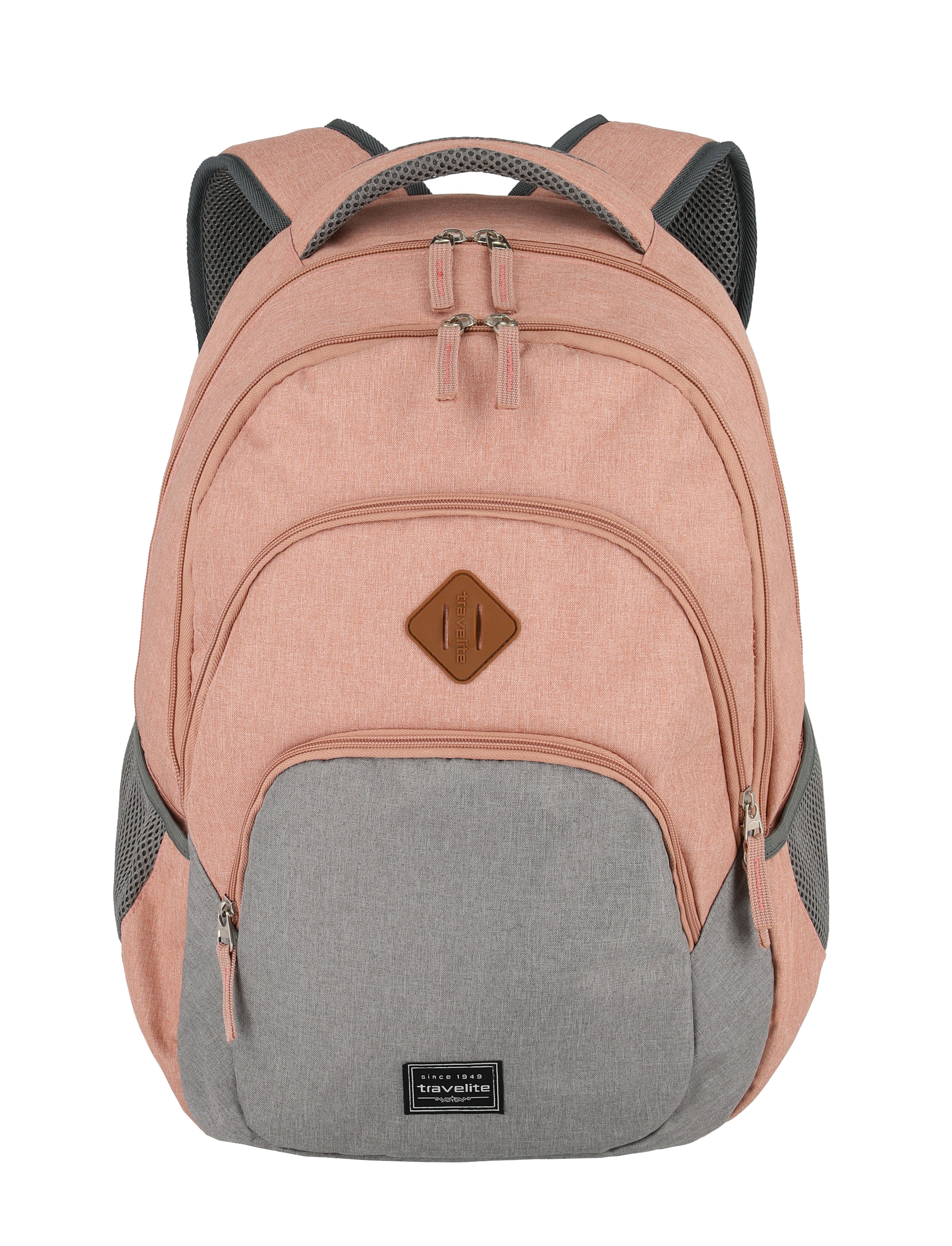 Travelite Freizeit Reise Rucksack Daypack Notebookfach Bordgepäck rosa grau