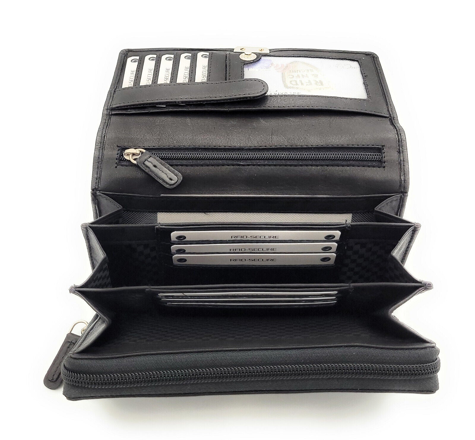 Jockey Club echt Leder Damen Geldbörse Portemonnaie Massala mit RFID Schutz schwarz