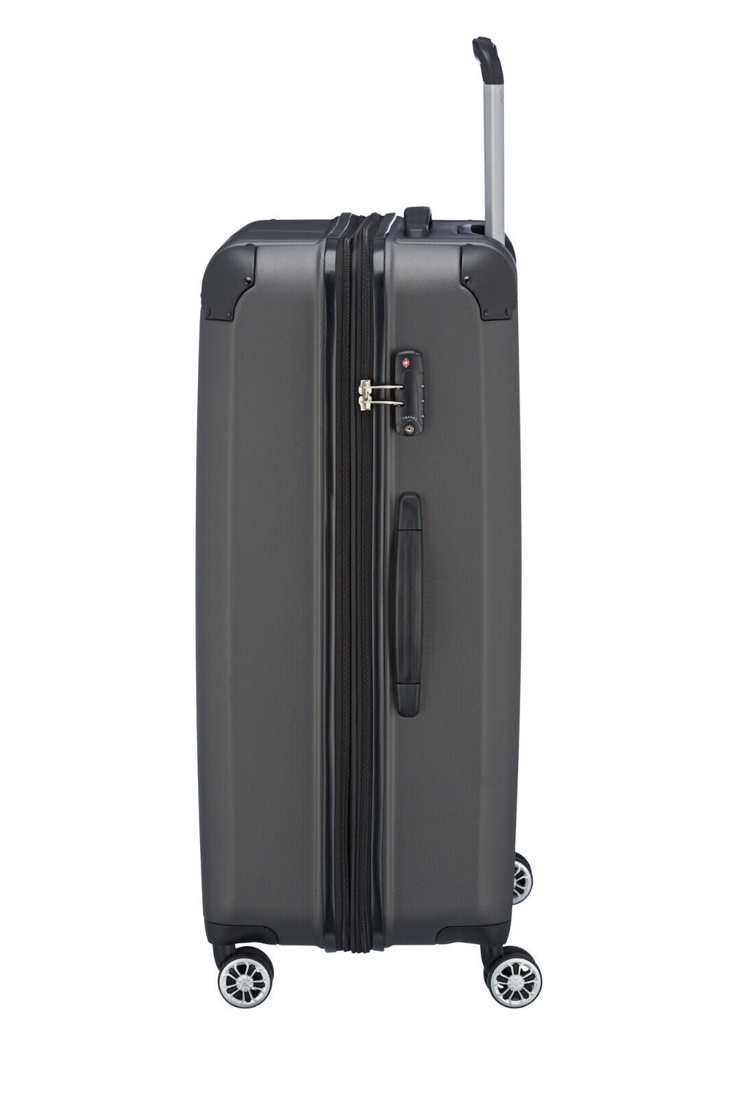 Travelite City Reisekoffer L Trolley Koffer 77cm 4 Rad / Rollen TSA Dehnfalte anthrazit