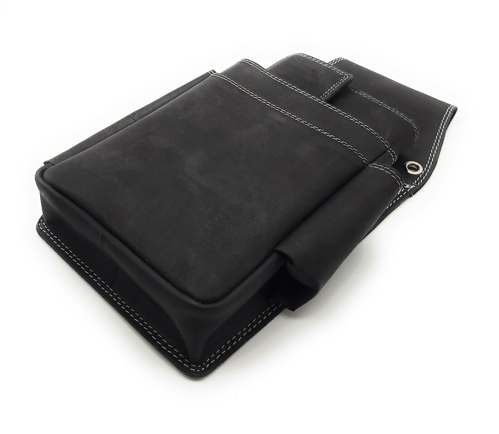 Lemasi echt Leder Kellner Set Kellnerbörse + Holster Halfter Köcher + Kette schwarz